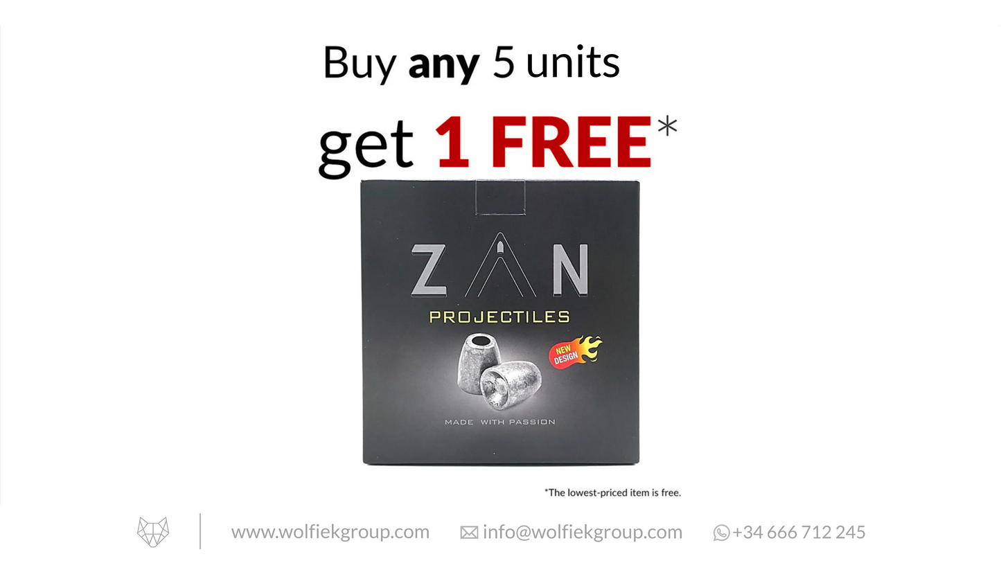 Zan Projectiles Airgun Slugs - Cal .250 (6.35mm)