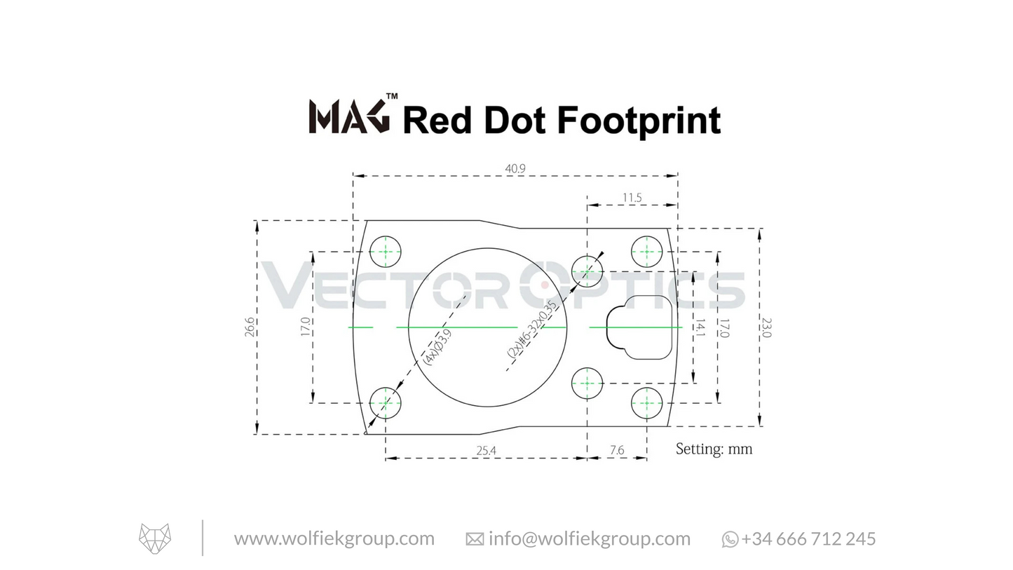Vector Optics MAG Red Dot Polymer Riser Weaver Mount