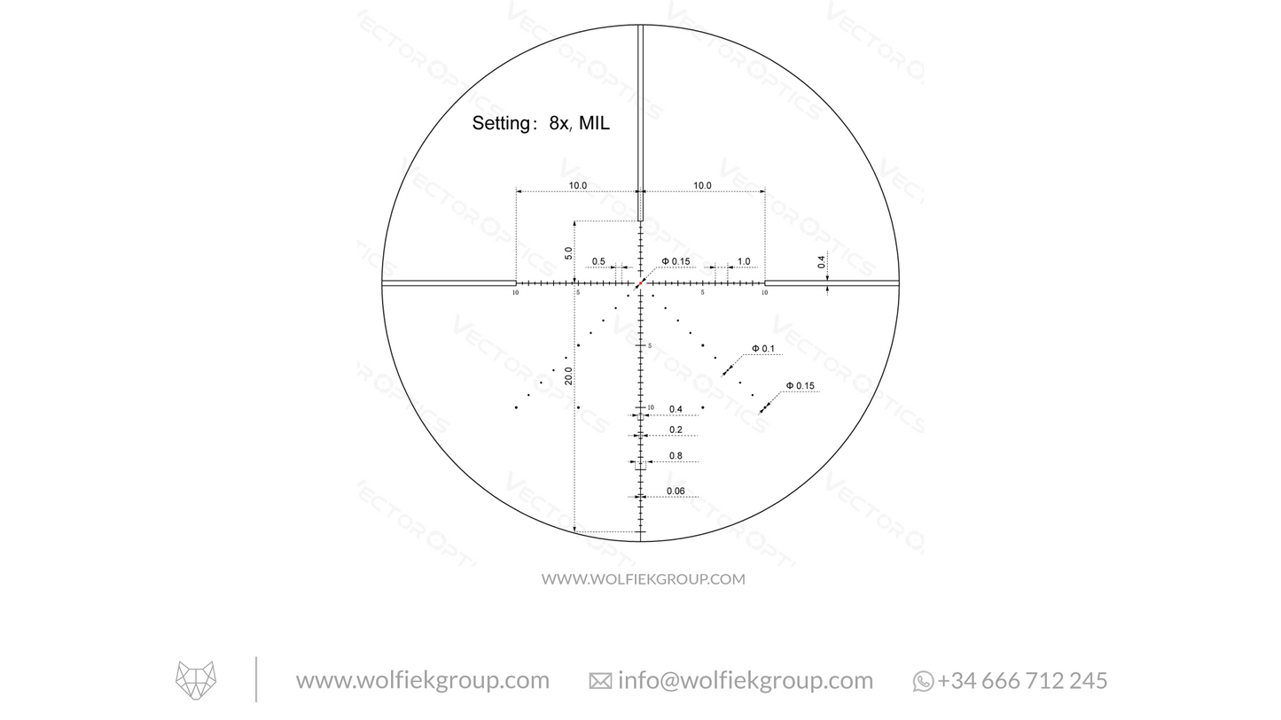 Vector Optics Veyron Riflescope - 2-8x32 IR SFP