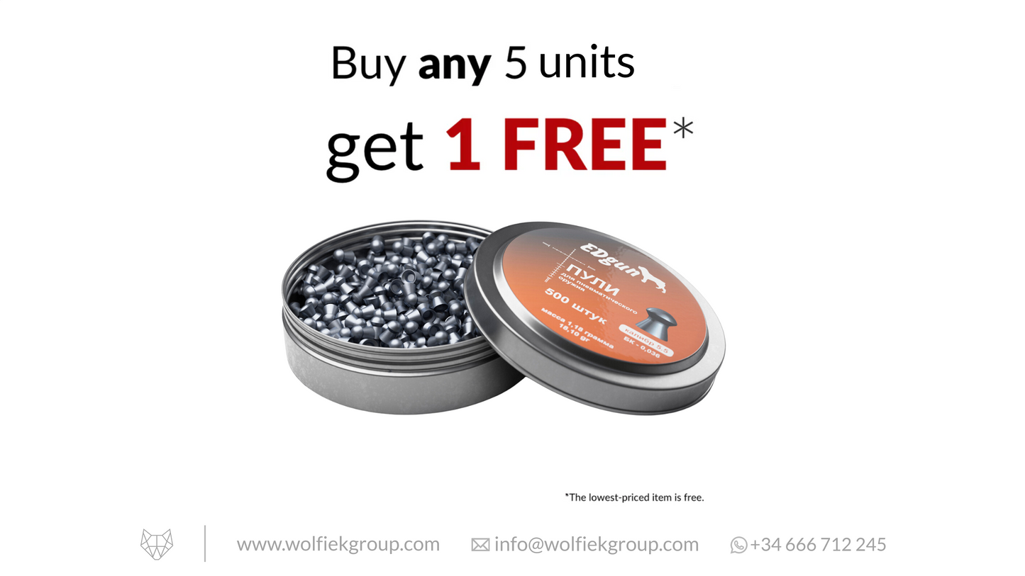 EDgun Premium Airgun Pellets (2022) - Cal .22 (5.5mm) | 1.18g (18.10gr)