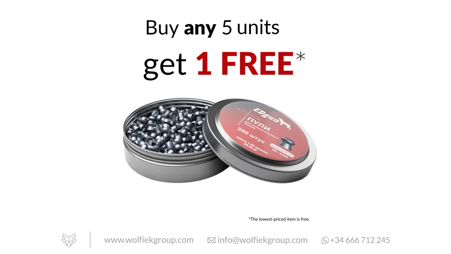 EDgun Premium Airgun Pellets - Cal .25 (6.35mm) | 1.65g (25.40gr)