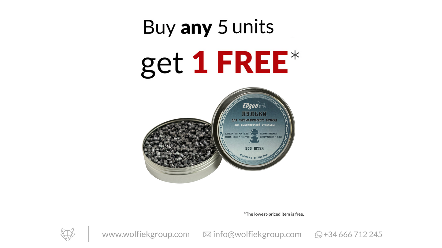 EDgun Premium Airgun Pellets (2019) - Cal .22 (5.52mm) | 1.03g (15.89gr)