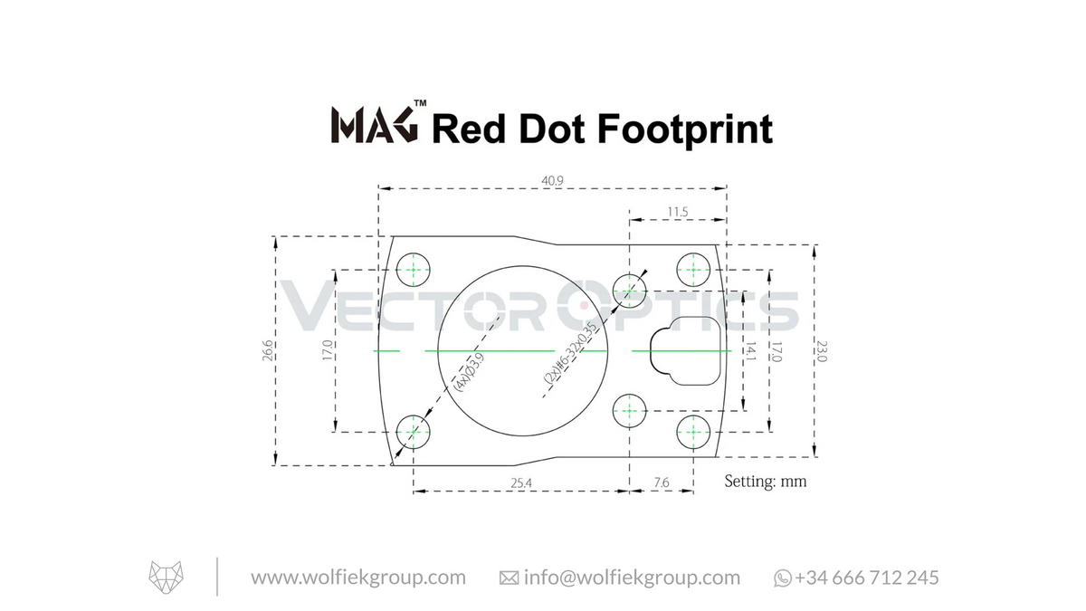 Vector Optics MAG Red Dot Polymer Riser Weaver Mount
