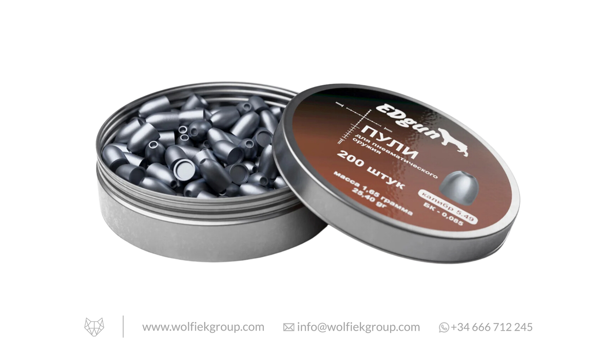 EDgun KnockOut Airgun Slugs - Cal .216/.217 | 1.65g (25.40gr)