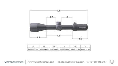 Vector Optics Marksman Riflescope - 6-24x50 FFP