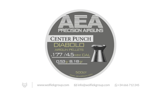 AEA Center Punch Diabolo Pellets - Cal .177 (4.5mm) | 0.53g (8.18gr)