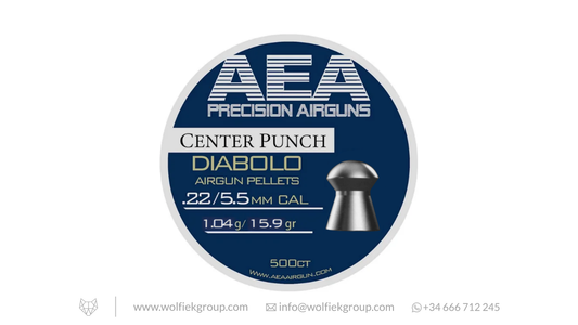 AEA Center Punch Diabolo Pellets - Cal .22 (5.5mm) | 1.04g (15.9gr)