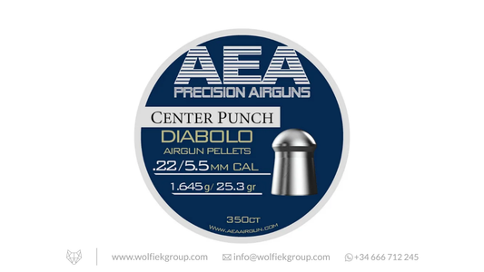 AEA Center Punch Diabolo Pellets - Cal .22 (5.5mm) | 1.645g (25.3gr)
