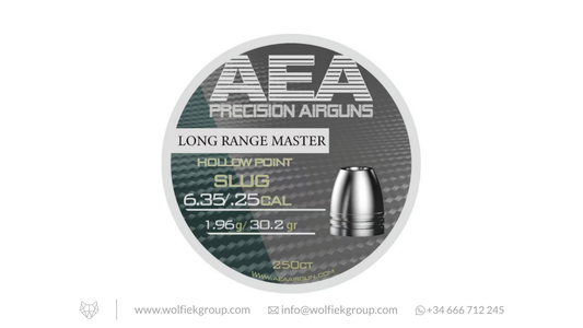 AEA Long Range Master Hollow Point Slugs - Cal .25 (6.35mm) | 1.96g (30.2gr)