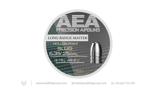 AEA Long Range Master Hollow Point Slugs - Cal .25 (6.35mm) | 3.19g (49.2gr)