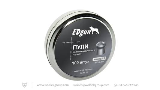 EDgun Hades Airgun Pellets - Cal .35 (9mm) | 5.0g (77.16gr)