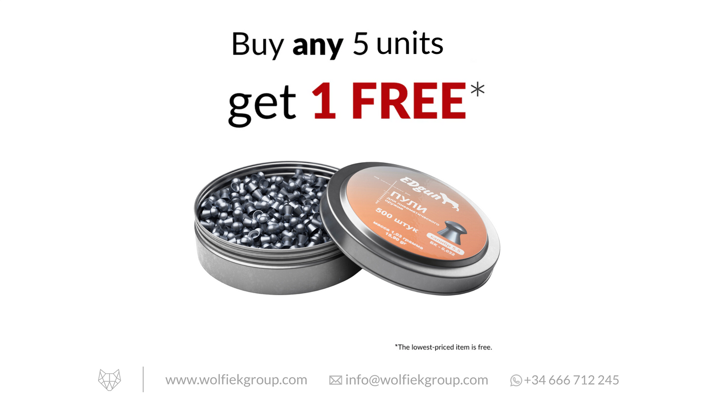 EDgun Premium Pellets · Cal .22 (5,51mm/5,52mm) · Weight 1,03g (15,90gr)